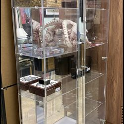 Mid Century Modern 1970 Lucite And Chrome Cabinet