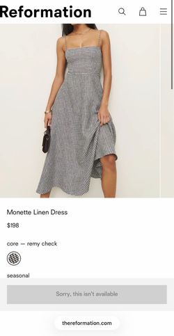 Reformation - Linen Midi Dress