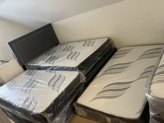 Brand New Mattresses, Boxprings & Metal Frame. All Sizes Available, Excellent Quality, Low Prices. Twin Mattress Starting At $99. Hablamos Español.