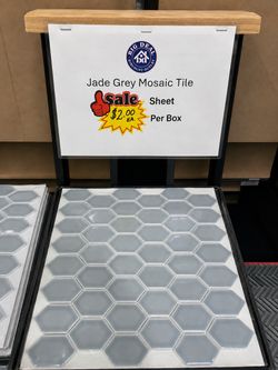 Jade grey mosaic tile
