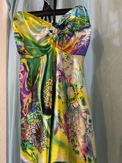 Satin club/beach Halter top with neck tie