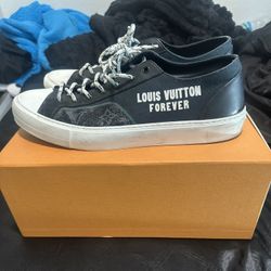 Louis Vuitton Black Canvas And Leather LV Forever Tattoo Low