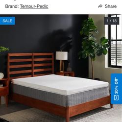 Cal King Temperpedic 3”mattress Topper With Cover