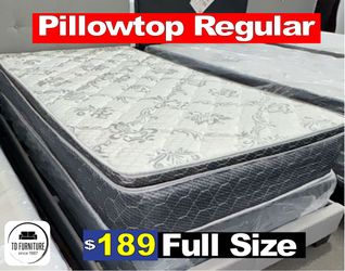 EVERY DAY SPECIAL!!!  Pillowtop Regular FULL size Mattress + Bospring SET, Camas, Colchones, Bed, Boxspring