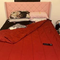 Queen sized frame and mattress (still in plastic)