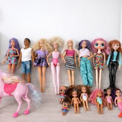 Barbie Doll Lot + Accessories – Dolls, Kids Dolls & Unicorn Included