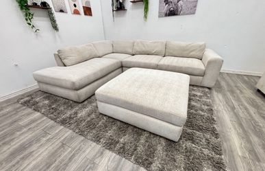 Cream Sectional Couch - Free Delivery