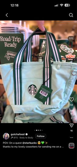 Starbucks canvas tote bag