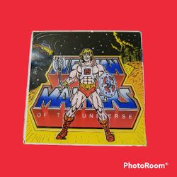 Vintage Rare He-Man Masters of the Universe Glass Pane Panel Plate 6" X 6" Multi Color 1980's