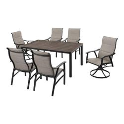 New $800 HAMPTON BAY "Felton Falls" 7 Piece Dining Set
