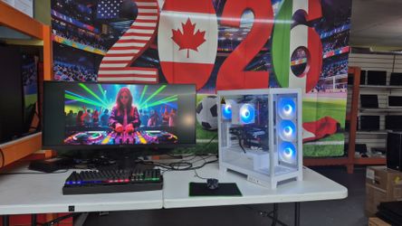 New Gaming Computer i7 SAMA WHITE RGB  PC Windows  11+75 games