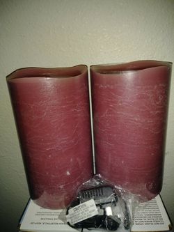 Water fountain pillar candle set. New never used. 30$