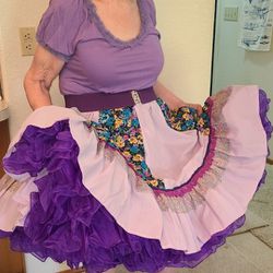 Custom Made Skirt And Matching Petticoat And Blouse