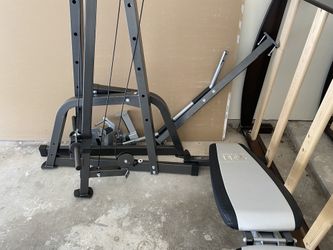 Marcy Pro Deluxe Cage System with Weight Lifting Bench PM 5108