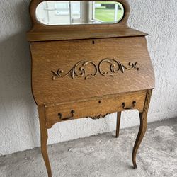 Antique Larkin Co. Victorian Oak Secretary Desk