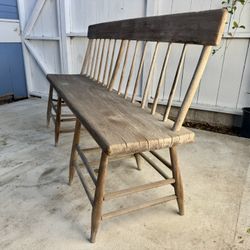 Antique 19th Century American Deacons Bench