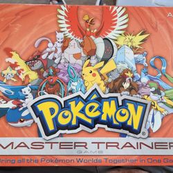 100% Complete - Pokemon Master Trainer Board Game 