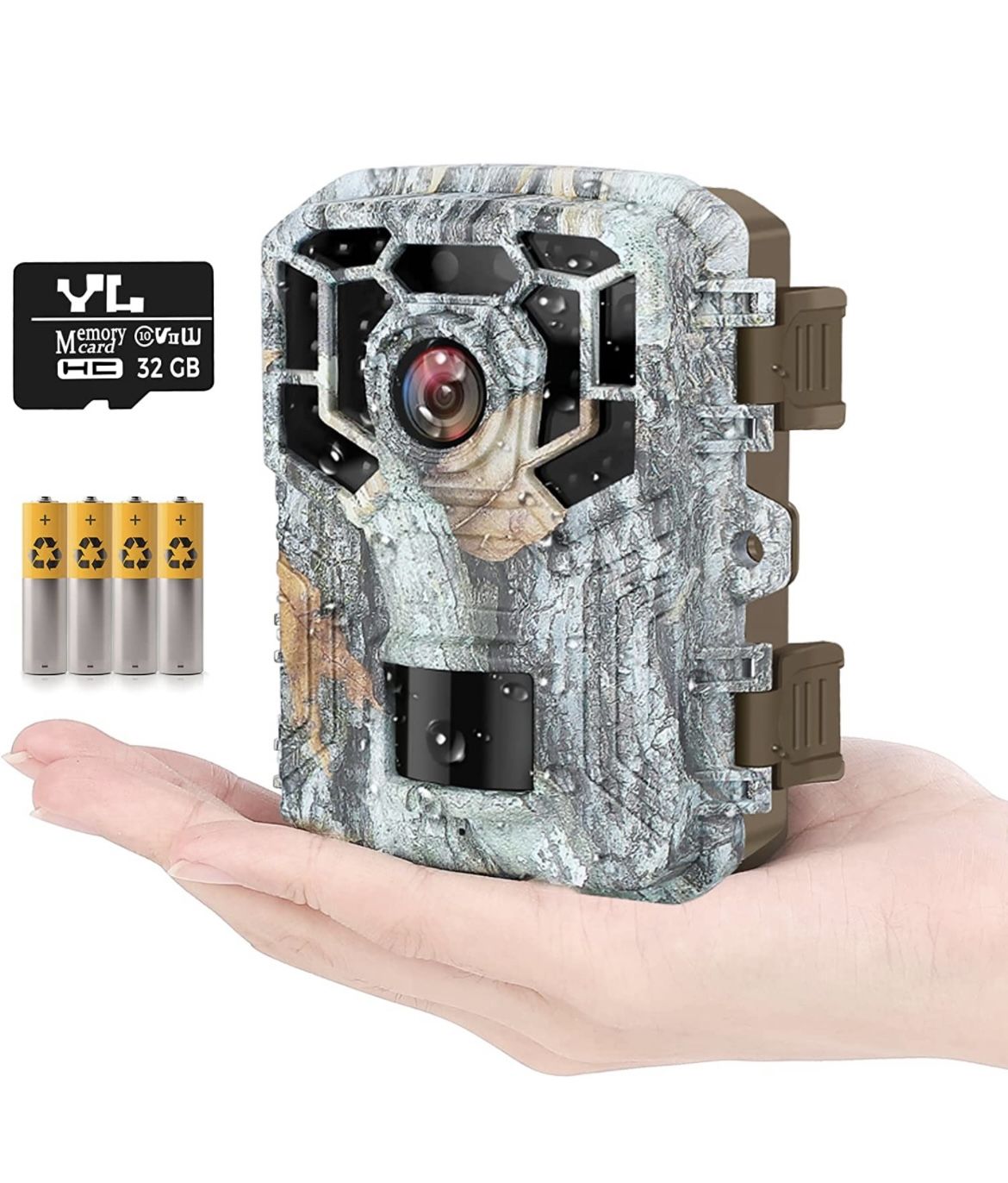 Trail Camera 30MP 2K，Free 32G Micro SD Card and 4AA Batteries,120