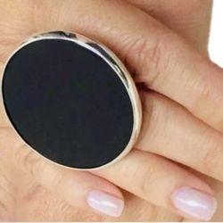 7 7.5 8 Handmade Ring Black Onyx Gem Solid 925 Sterling Silver Gemstone Fine Art UNISEX Men Women Original Natural Statement