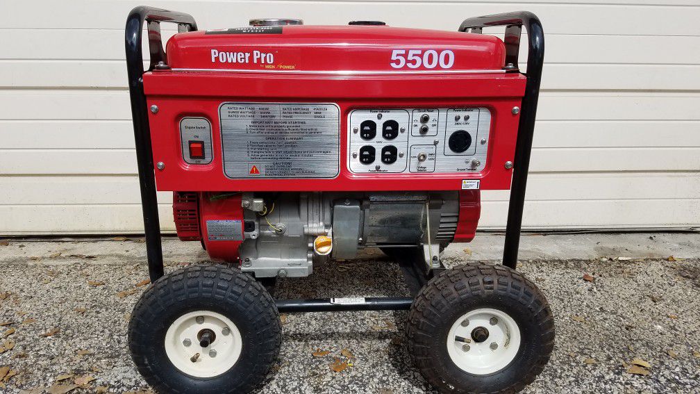 5500 WATTS POWER PRO GENERATOR ALMOST NEW WORKING PERFECT