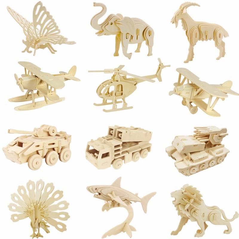 Variety Assorted New 3D Wooden Puzzles 