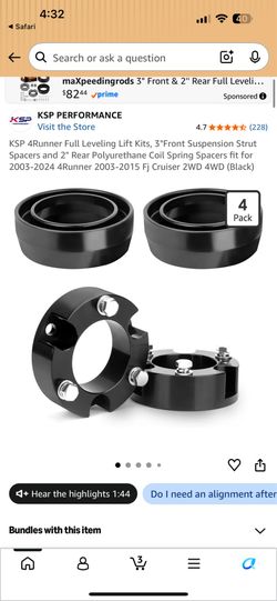 Toyota leveling kit