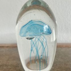 Jelly Fish Paper Weight Glow In The Dark Made In France