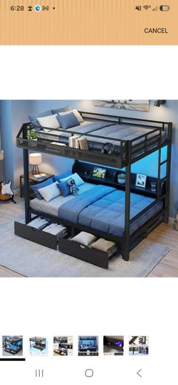 Brand New Queen Over Queen Bunk Bed