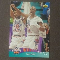 1992-93 Upper Deck Terry Porter Portland Trail Blazers #445 West Utah All-Star Weekend Basketball Card Vintage Collectible Sports NBA