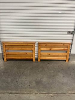 Antique twin size two same headboard wood