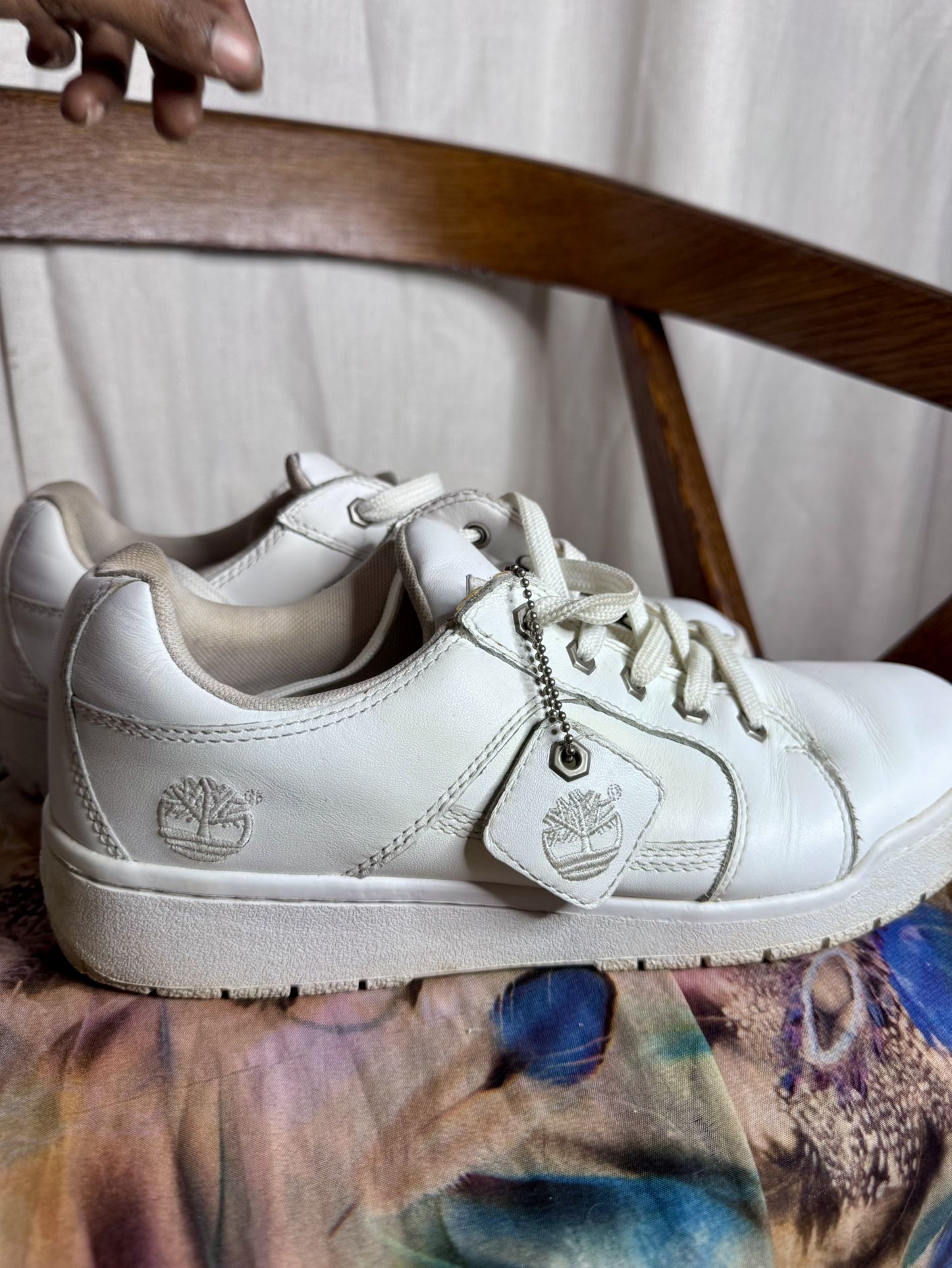 Timberland Men’s Bridgton Oxford White Full Grain Sneakers in size 11