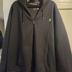 MENS BLACK BIG & TALL POLO SWEATSUIT