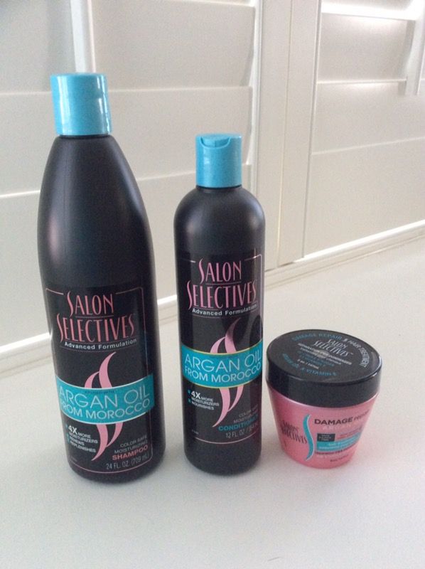 Salon Selectives Argan Oil shampoo, conditioner and damage repair
