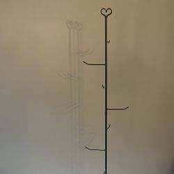 Wrought Iron Basket Rack