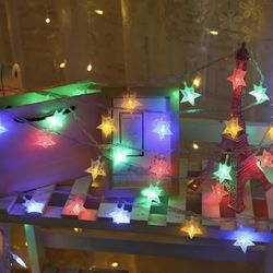 Star String Lights 20 LED Fairy Lights Bedroom Decor Lights for Christmas Party Wedding Birthday Gift Holiday New Year Xmas Tree Princess Tent Decor L