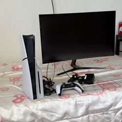 PS5 Pro ,controller And Monitor 