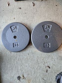 Good condition 25lb pancake style Standard 1inch Weight Plates 