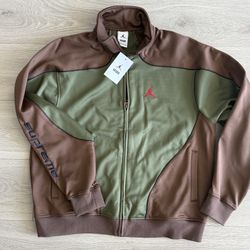 Air Jordan Supreme Tricot Jacket Olive Large