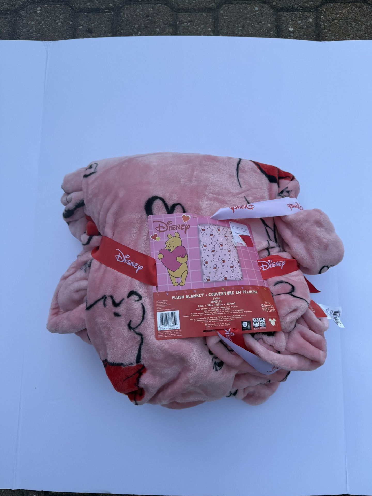 Winnie the Pooh Valentines Day Folded Blanket