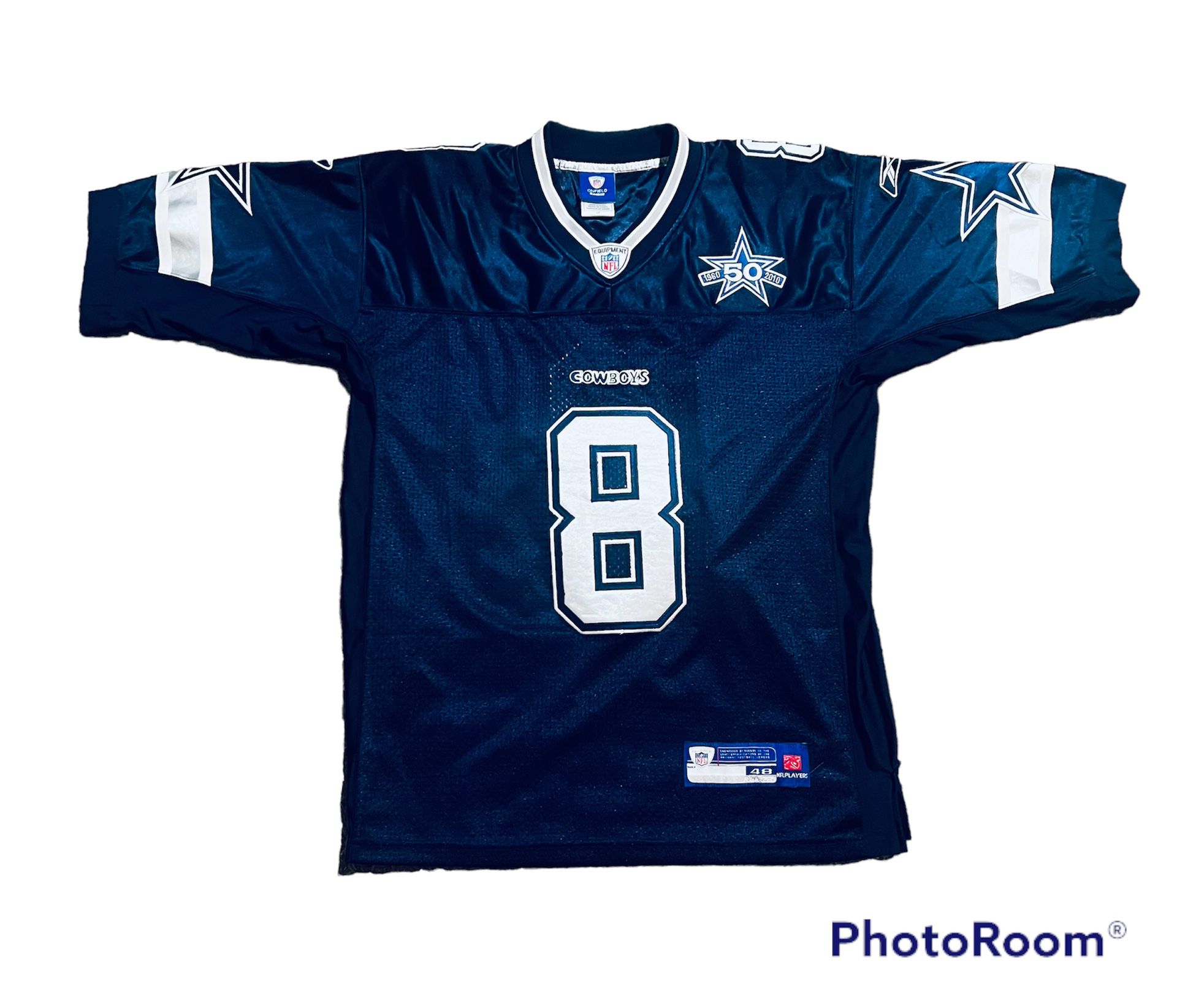 Reebok Dallas Cowboys Troy Aikman 50 Year Patch Authentic Jersey Mens Large