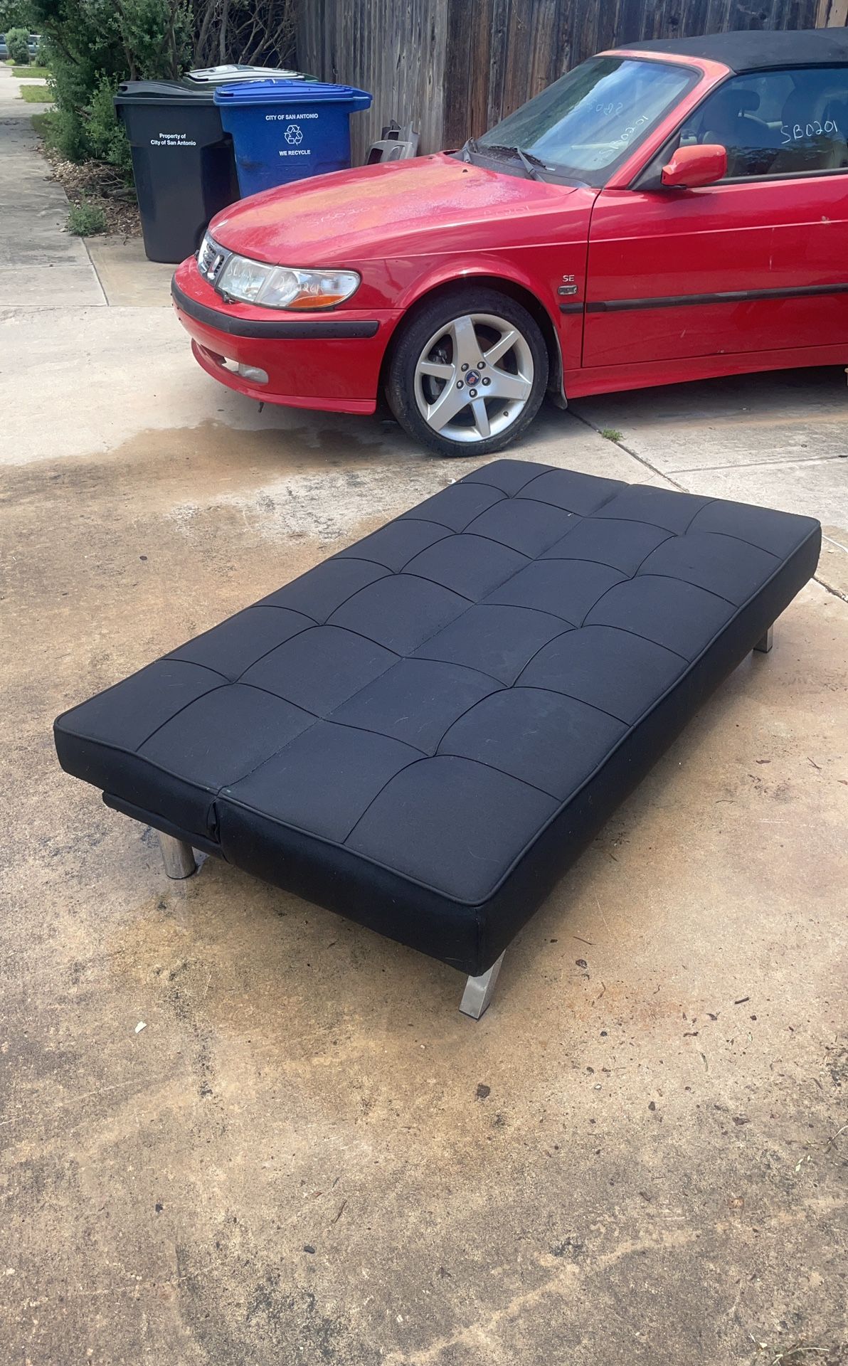 Black Futon Sofa — Bed for Sale in San Antonio, TX OfferUp