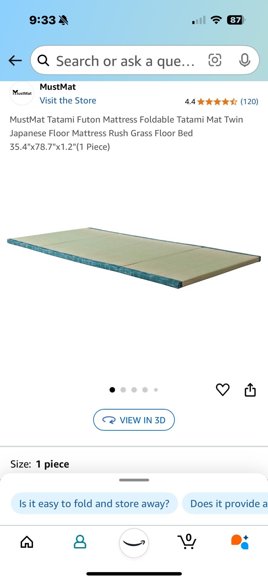2 X Twin Japanese Floor Mattress Rush Grass Floor Bed