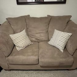 Brown Loveseat Sofa Couch