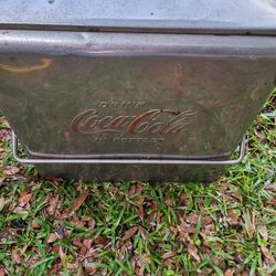 Antique Coke Cooler  Metal