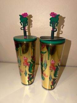 Two 2024 Christmas Release Starbucks Cups