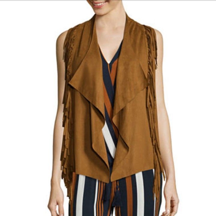 i jeans by Buffalo Faux Suede Fringe Vest