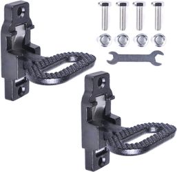 Galvanized Steel Folding Safety Step and Handle 2 Pack Multi-Purpose Step and Grab Handle for Trucks Trailers RVs Worktop Houseboat-Black