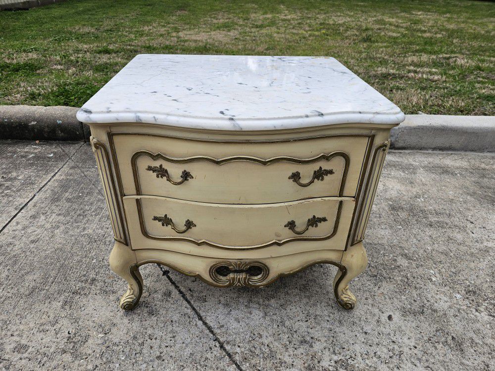 Weiman 1960s Night Stand Marble Top