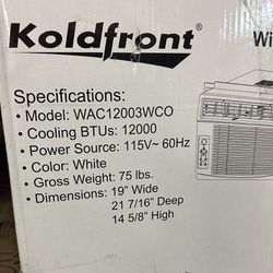 Koldfront 12,000 BTU 115V Window Air Conditioner