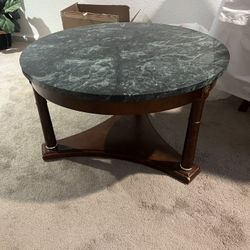 Green Marble Top Small Table